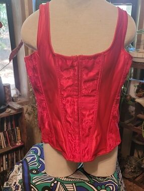 Satin Red Corset Top